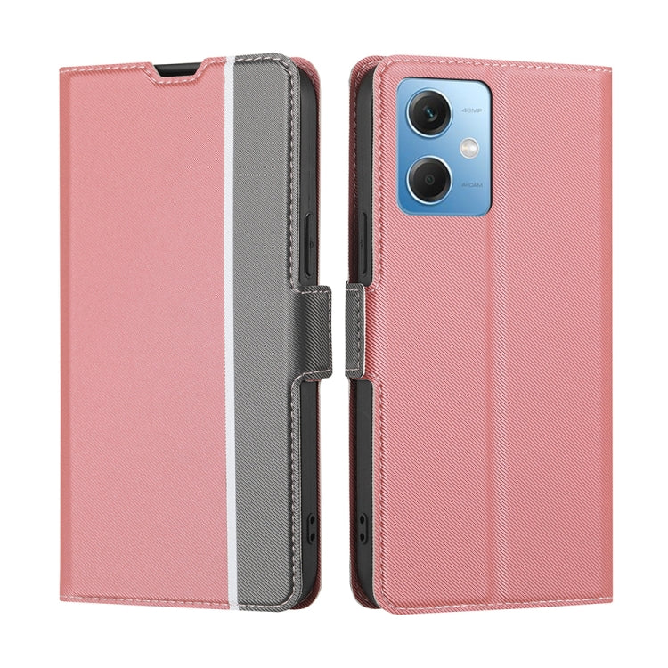 Twill Texture Side Button Leather Phone Case