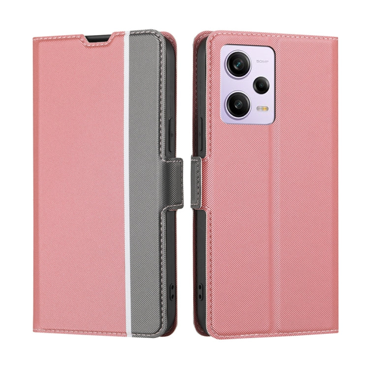 Twill Texture Side Button Leather Phone Case