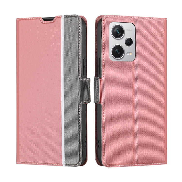 Twill Texture Side Button Leather Phone Case, For Motorola Moto G72 4G, For vivo V25 Pro 5G, For Xiaomi Redmi Note 12 China, For Xiaomi Redmi Note 12 Pro 5G China, For Xiaomi Redmi Note 12 Pro+ China, For Xiaomi Redmi A1+ 4G