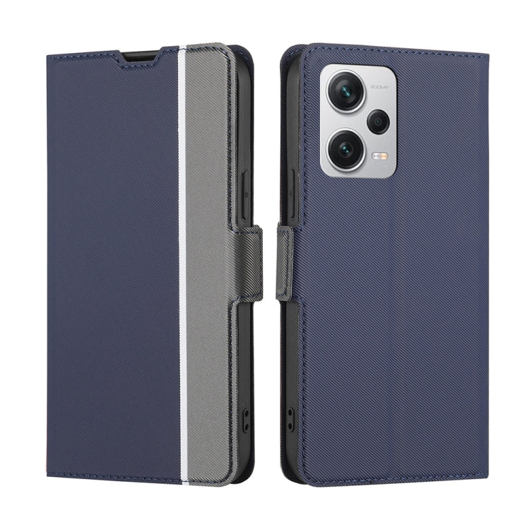 Twill Texture Side Button Leather Phone Case