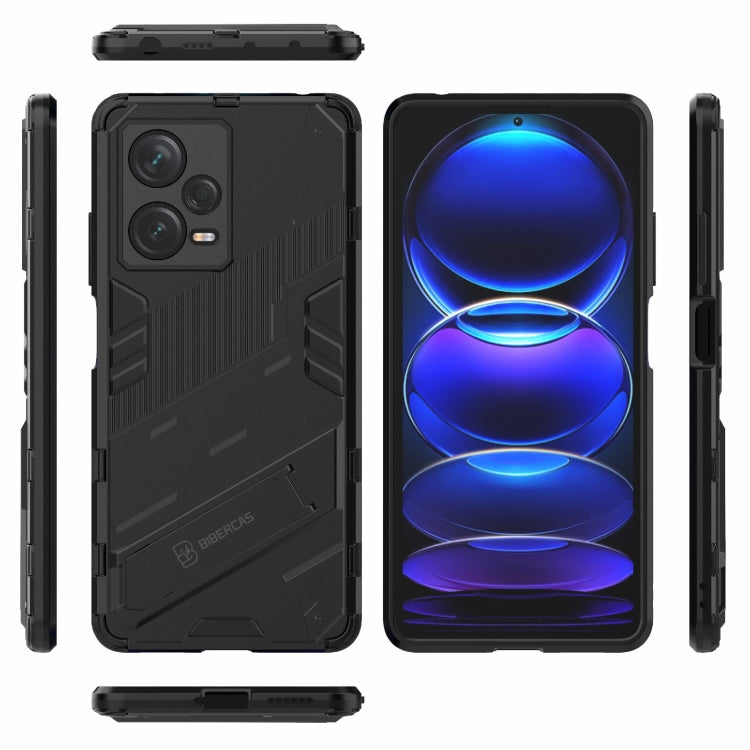Punk Armor 2 in 1 PC + TPU Phone Case with Invisible Holder, For Xiaomi Redmi Note 12 Pro+ China