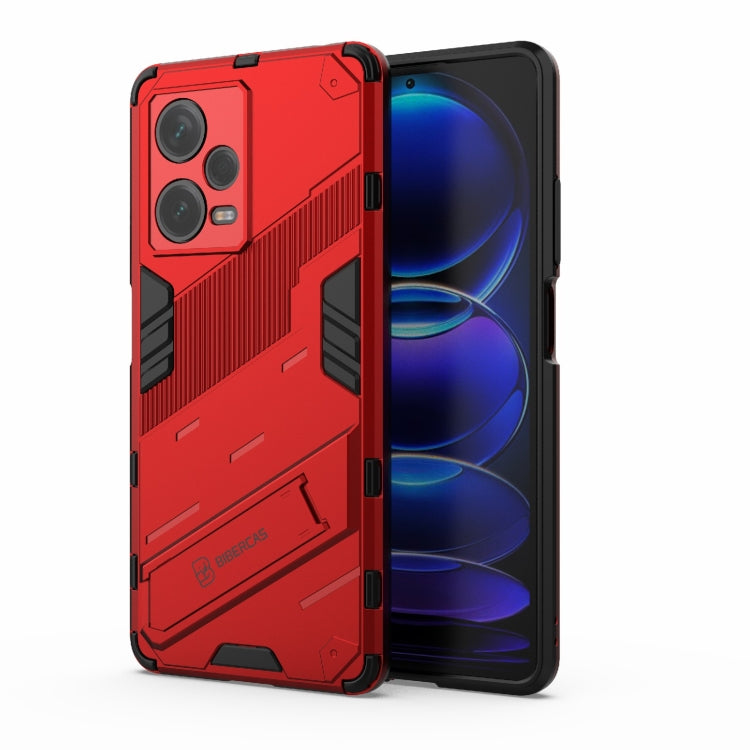 Punk Armor 2 in 1 PC + TPU Phone Case with Invisible Holder, For Xiaomi Redmi Note 12 Pro+ China