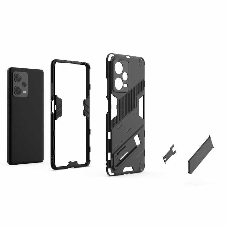 Punk Armor 2 in 1 PC + TPU Phone Case with Invisible Holder, For Xiaomi Redmi Note 12 Pro+ China