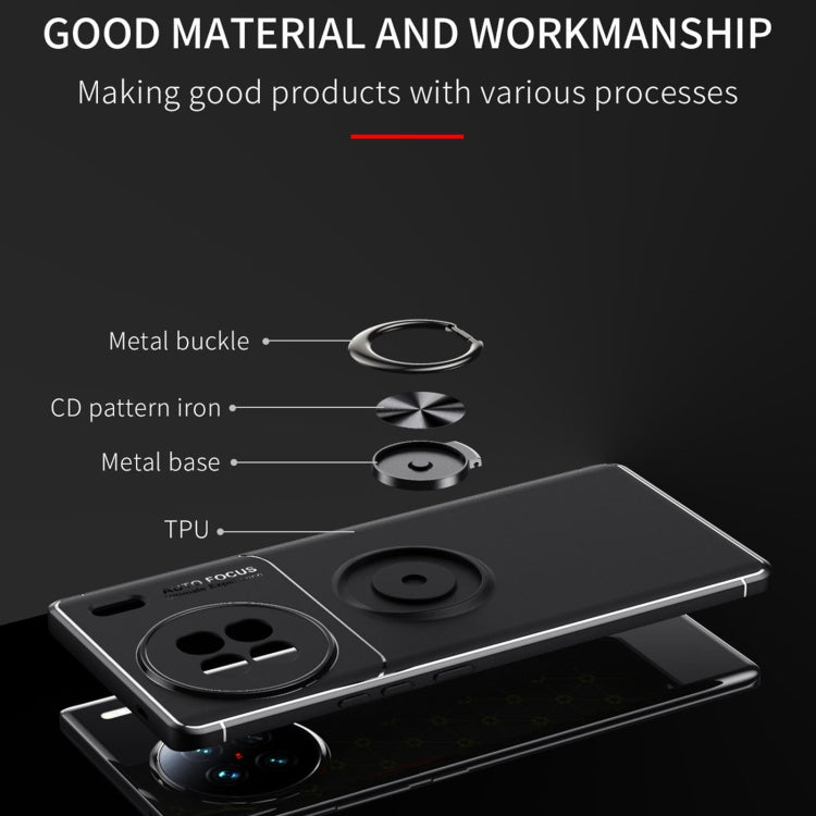 Metal Ring Holder TPU Phone Case, For Realme 10 Pro+ 5G