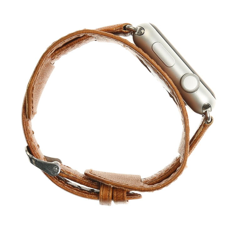 Crazy Horse Texture Bracelet Watchband, For Apple Watch 5 &amp; 4 40mm / 3 &amp; 2 &amp; 1 38mm, For Apple Watch 5 &amp; 4 44mm / 3 &amp; 2 &amp; 1 42mm