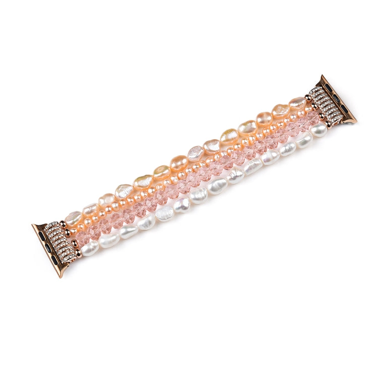 Pearl Crystal Watchband, For Apple Watch 5 &amp; 4 40mm / 3 &amp; 2 &amp; 1 38mm, For Apple Watch 5 &amp; 4 44mm / 3 &amp; 2 &amp; 1 42mm