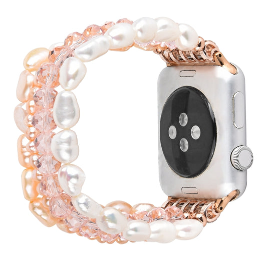 Pearl Crystal Watchband, For Apple Watch 5 &amp; 4 40mm / 3 &amp; 2 &amp; 1 38mm, For Apple Watch 5 &amp; 4 44mm / 3 &amp; 2 &amp; 1 42mm