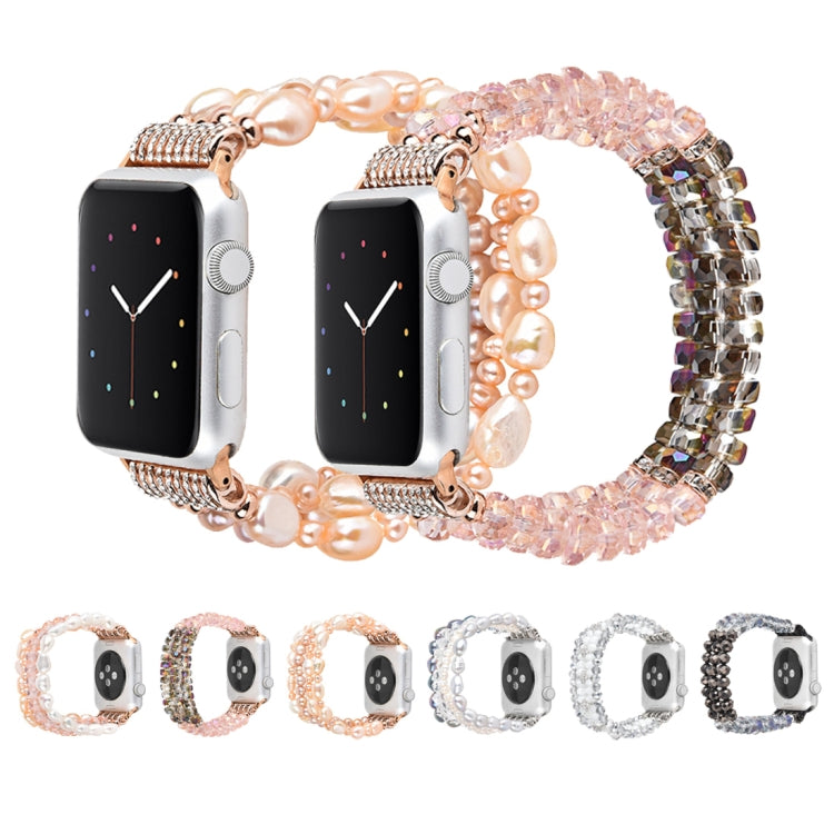 Pearl Crystal Watchband, For Apple Watch 5 &amp; 4 40mm / 3 &amp; 2 &amp; 1 38mm, For Apple Watch 5 &amp; 4 44mm / 3 &amp; 2 &amp; 1 42mm