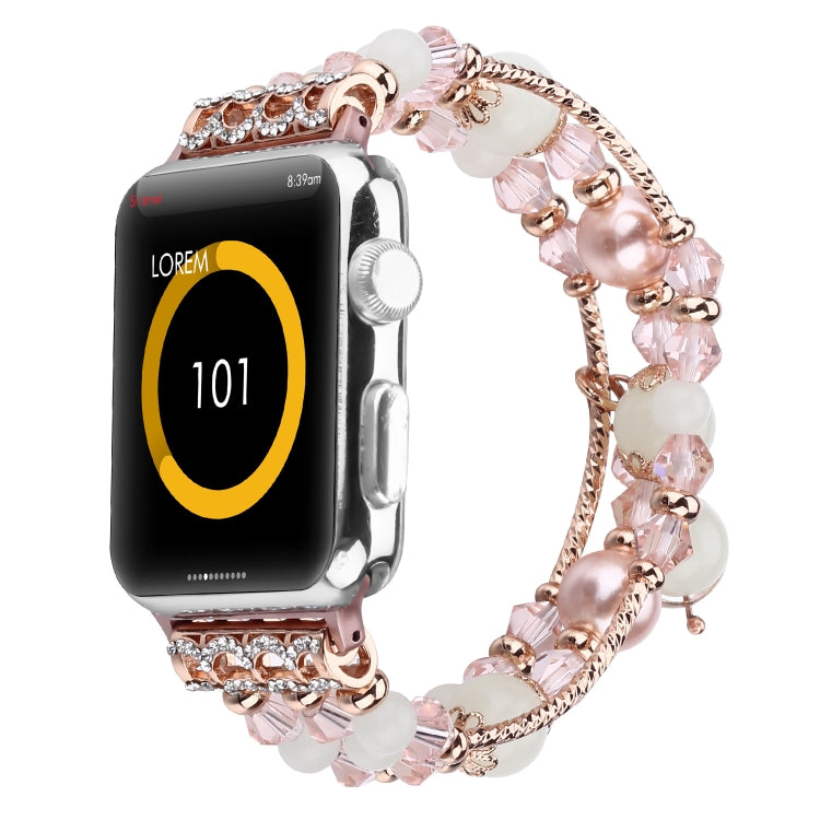 Luminous Agate Watchband, For Apple Watch 5 &amp; 4 40mm / 3 &amp; 2 &amp; 1 38mm, For Apple Watch Ultra 49mm / Series 8&amp;7 45mm / SE 2&amp;6&amp;SE&amp;5&amp;4 44mm / 3&amp;2&amp;1 42mm