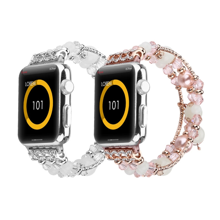 Luminous Agate Watchband, For Apple Watch 5 &amp; 4 40mm / 3 &amp; 2 &amp; 1 38mm, For Apple Watch Ultra 49mm / Series 8&amp;7 45mm / SE 2&amp;6&amp;SE&amp;5&amp;4 44mm / 3&amp;2&amp;1 42mm