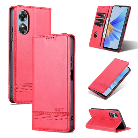 AZNS Magnetic Calf Texture Flip Leather Phone Case, For OPPO A17, For Xiaomi 12T / 12T Pro / Redmi K50 Ultra