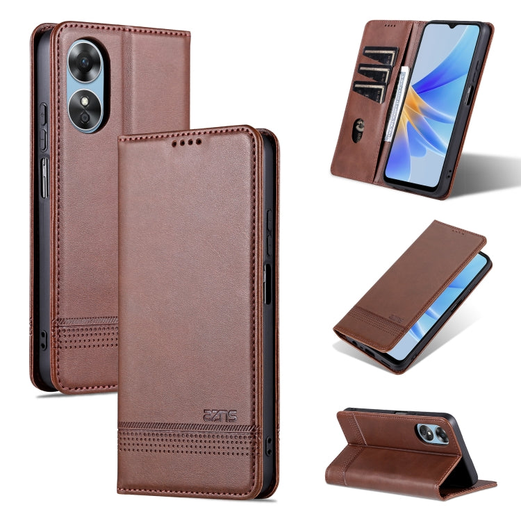 AZNS Magnetic Calf Texture Flip Leather Phone Case, For OPPO A17, For Xiaomi 12T / 12T Pro / Redmi K50 Ultra