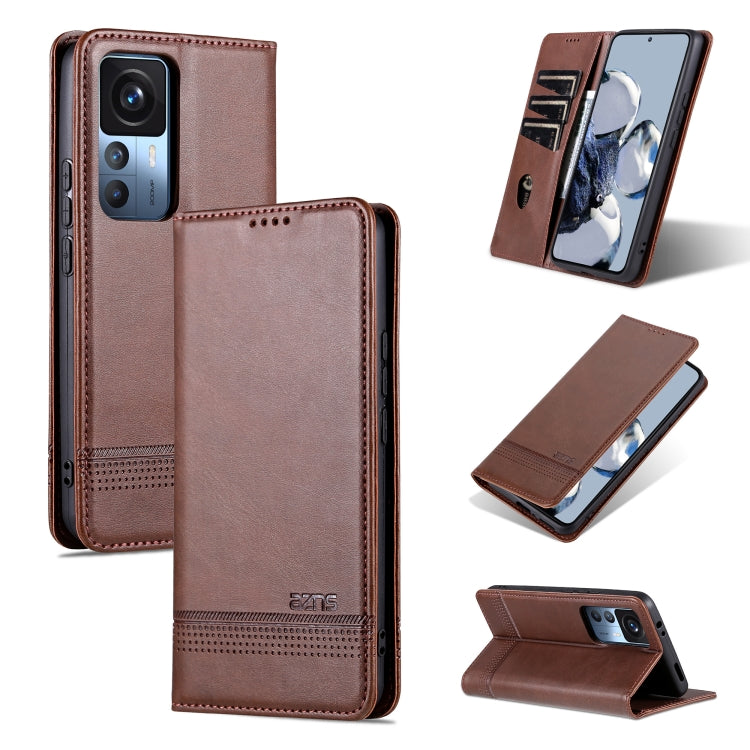 AZNS Magnetic Calf Texture Flip Leather Phone Case, For OPPO A17, For Xiaomi 12T / 12T Pro / Redmi K50 Ultra