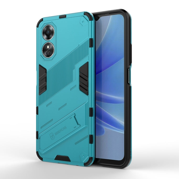 Punk Armor 2 in 1 PC + TPU Shockproof Phone Case with Holder, For OPPO A17 4G Global