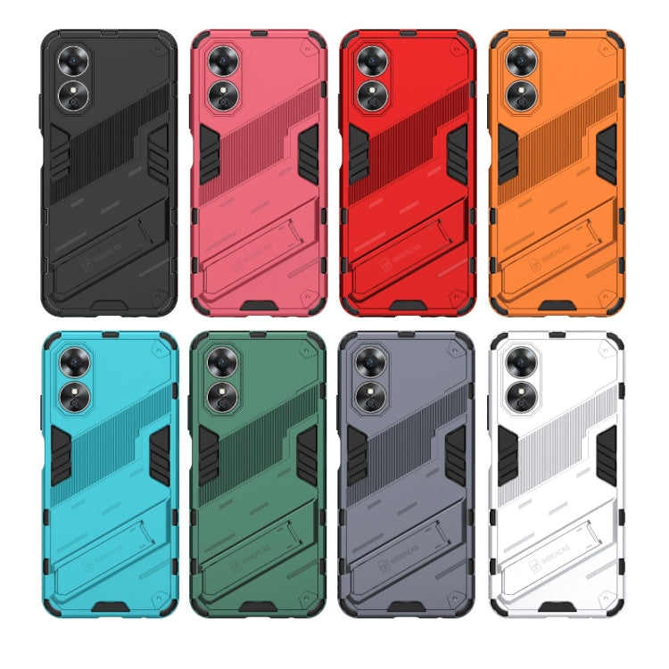 Punk Armor 2 in 1 PC + TPU Shockproof Phone Case with Holder, For OPPO A17 4G Global