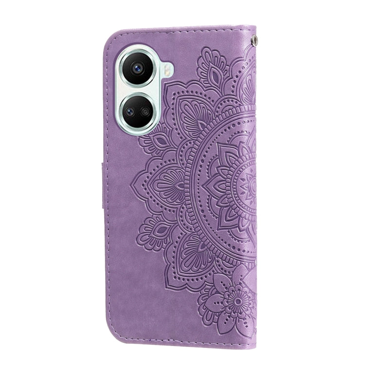 7-petal Flowers Embossing Leather Phone Case