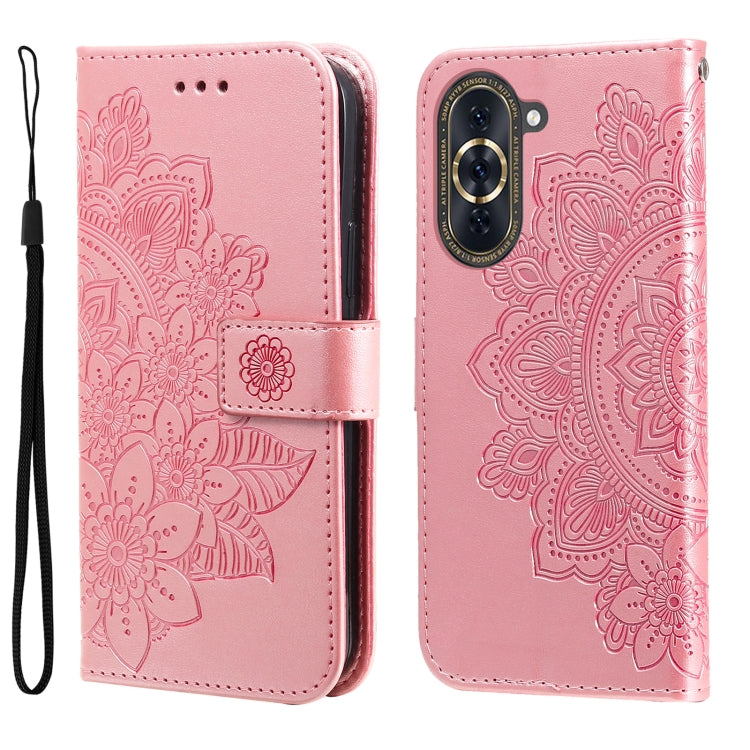 7-petal Flowers Embossing Leather Phone Case