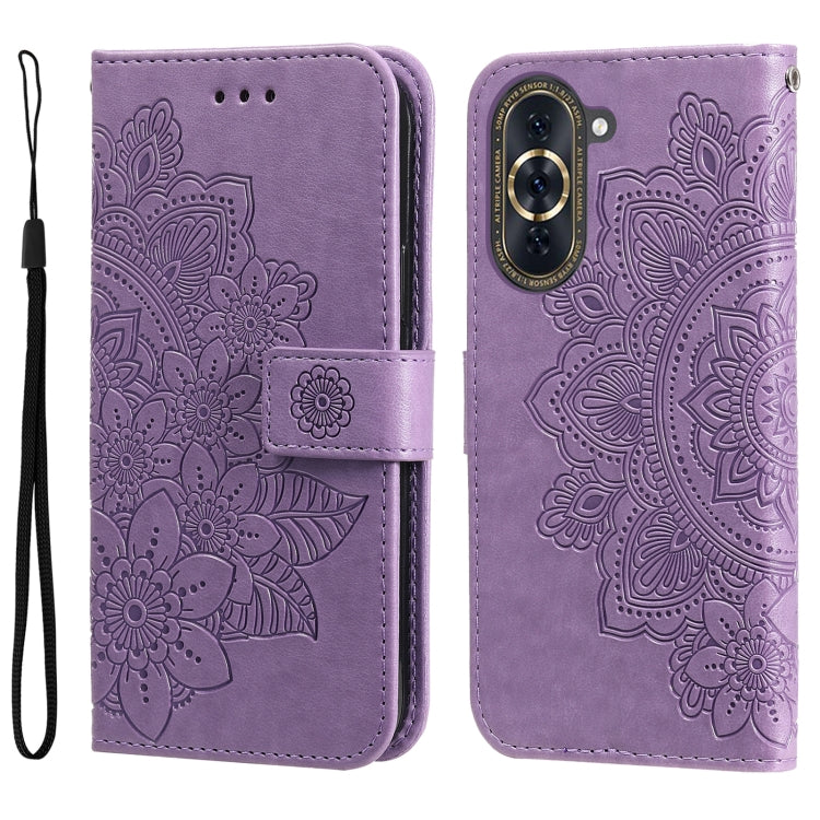 7-petal Flowers Embossing Leather Phone Case