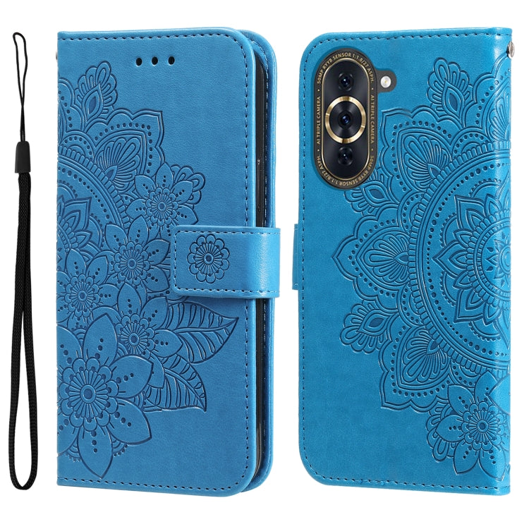 7-petal Flowers Embossing Leather Phone Case