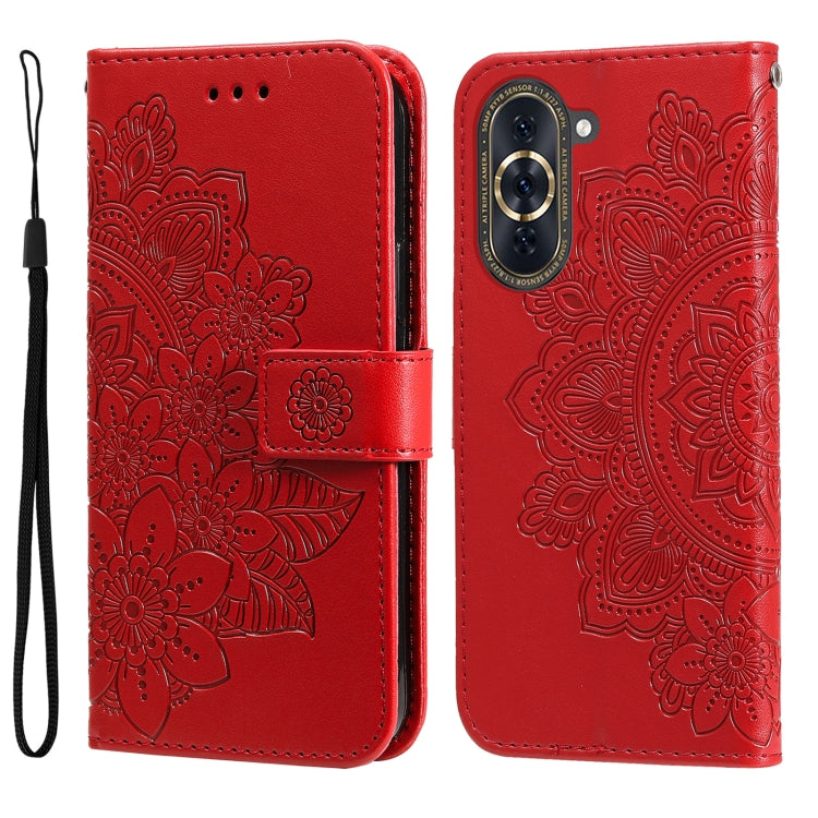 7-petal Flowers Embossing Leather Phone Case