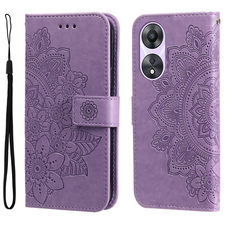 7-petal Flowers Embossing Leather Phone Case