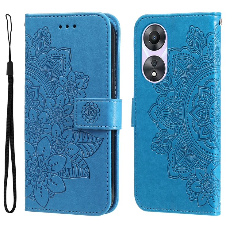 7-petal Flowers Embossing Leather Phone Case