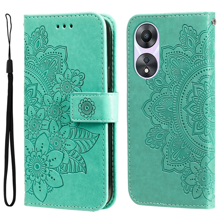 7-petal Flowers Embossing Leather Phone Case