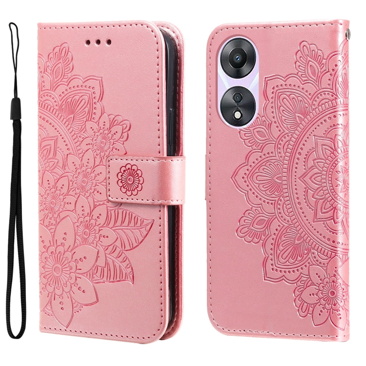 7-petal Flowers Embossing Leather Phone Case