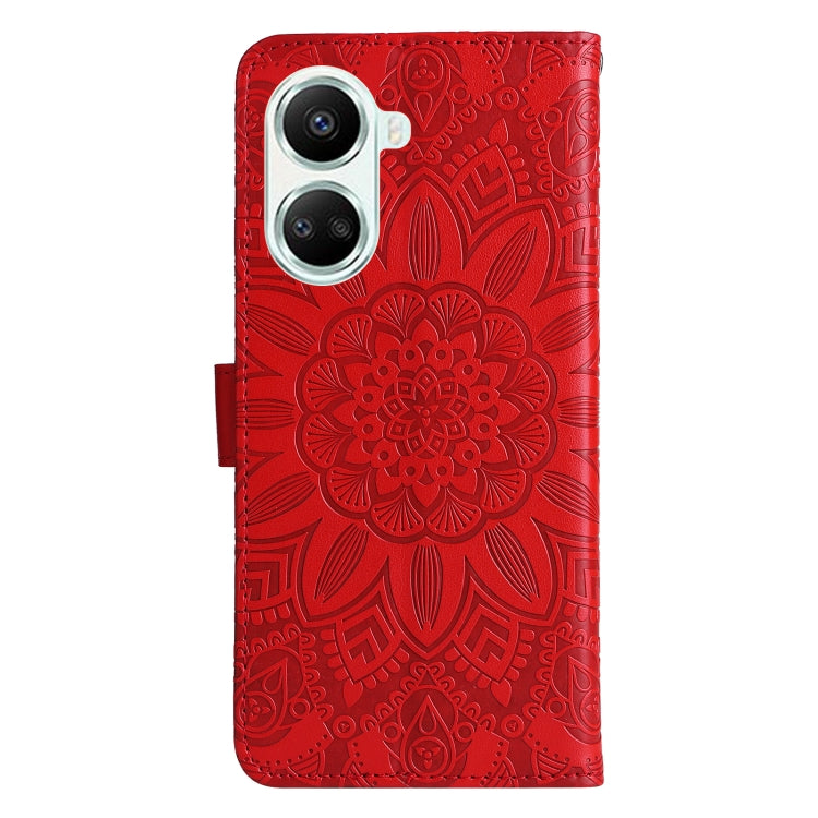 Embossed Sunflower Leather Phone Case