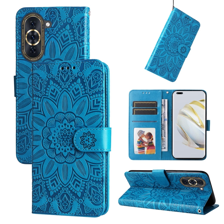 Embossed Sunflower Leather Phone Case