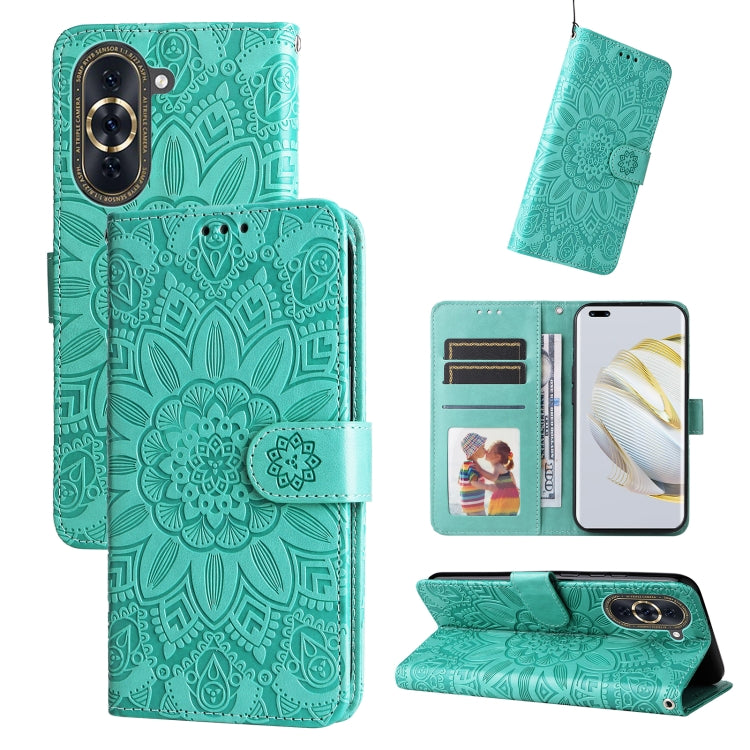 Embossed Sunflower Leather Phone Case