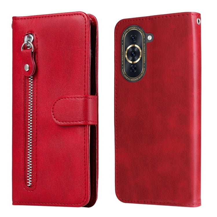 Calf Texture Zipper Leather Phone Case, For Huawei nova 10 SE, For Huawei nova 10, For Huawei nova 10 Pro, For OPPO A58 5G