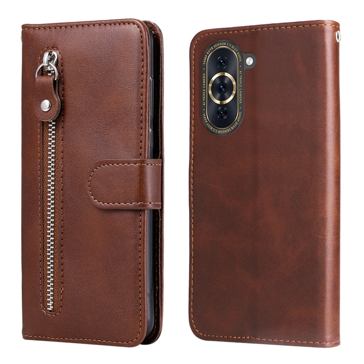 Calf Texture Zipper Leather Phone Case, For Huawei nova 10 SE, For Huawei nova 10, For Huawei nova 10 Pro, For OPPO A58 5G