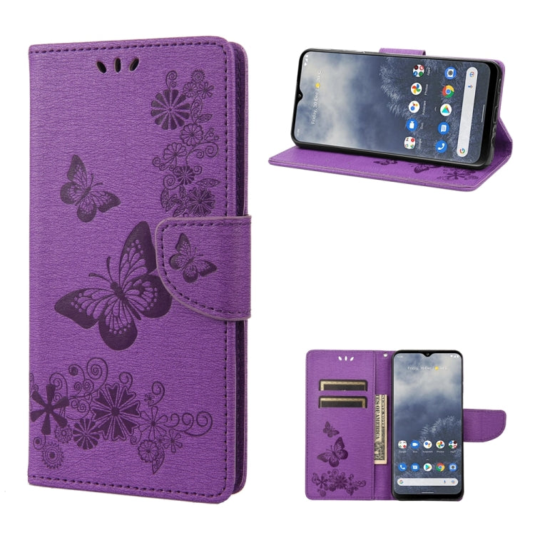 Butterfly Embossed Horizontal Flip Leather Phone Case, For Samsung Galaxy A54 5G, For Nokia G60, For OPPO A17