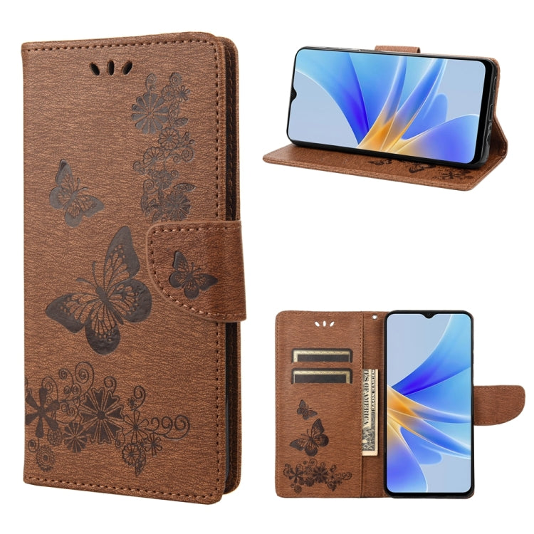 Butterfly Embossed Horizontal Flip Leather Phone Case, For Samsung Galaxy A54 5G, For Nokia G60, For OPPO A17