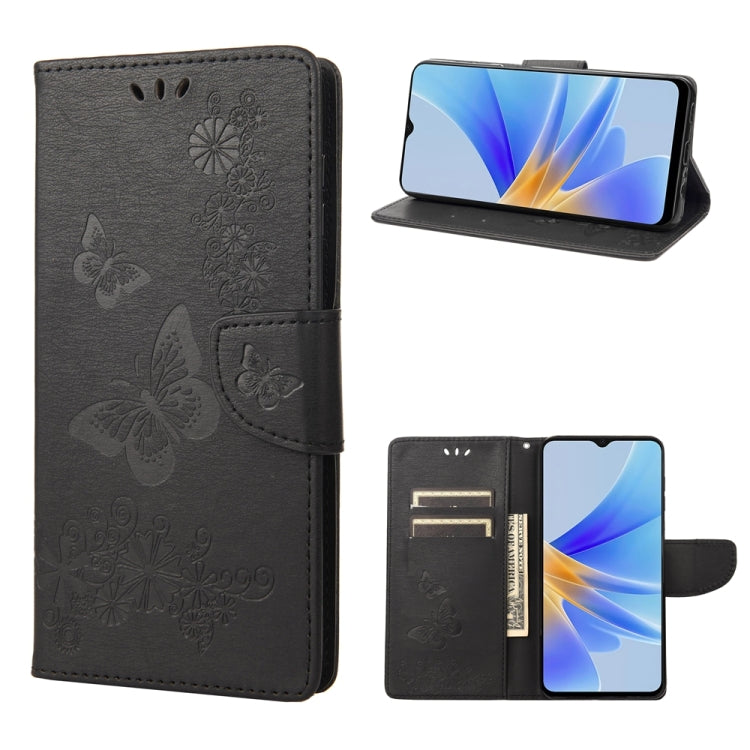 Butterfly Embossed Horizontal Flip Leather Phone Case, For Samsung Galaxy A54 5G, For Nokia G60, For OPPO A17