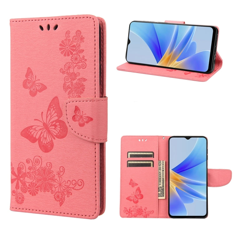 Butterfly Embossed Horizontal Flip Leather Phone Case, For Samsung Galaxy A54 5G, For Nokia G60, For OPPO A17