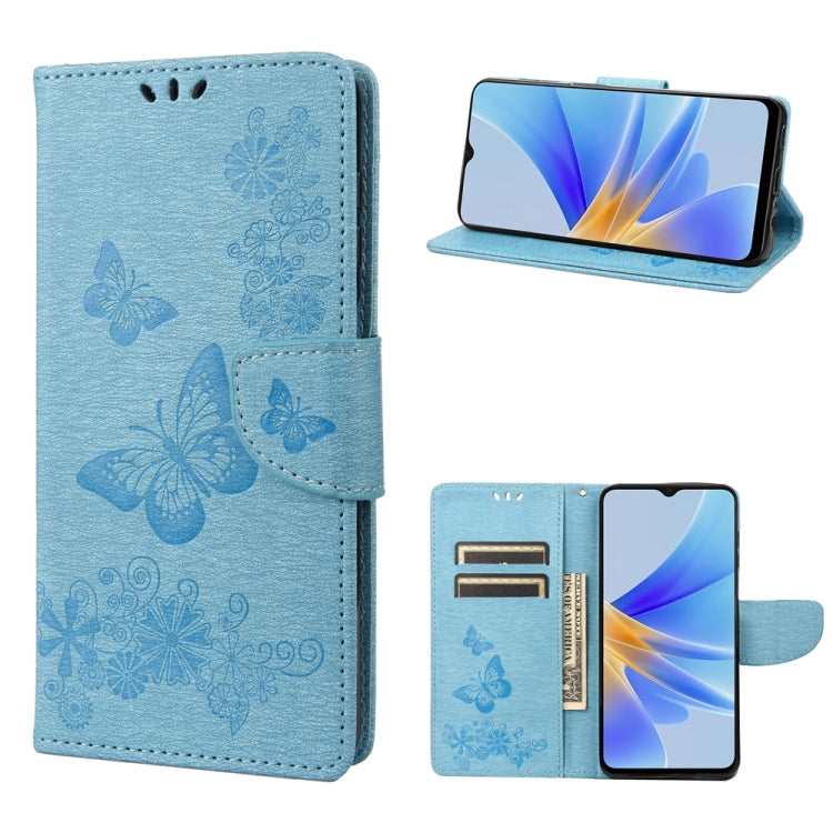 Butterfly Embossed Horizontal Flip Leather Phone Case, For Samsung Galaxy A54 5G, For Nokia G60, For OPPO A17