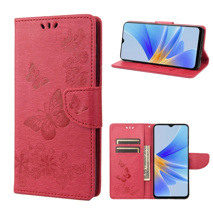 Butterfly Embossed Horizontal Flip Leather Phone Case, For Samsung Galaxy A54 5G, For Nokia G60, For OPPO A17