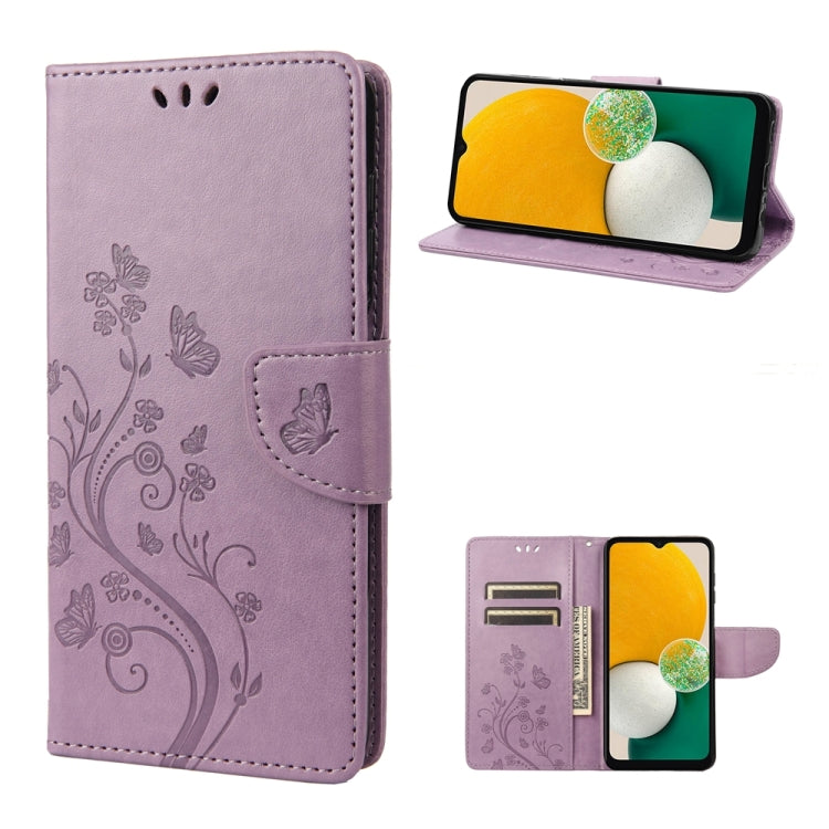 Butterfly Flower Pattern Leather Phone Case, For Samsung Galaxy A54 5G, For Nokia G60, For OPPO A17