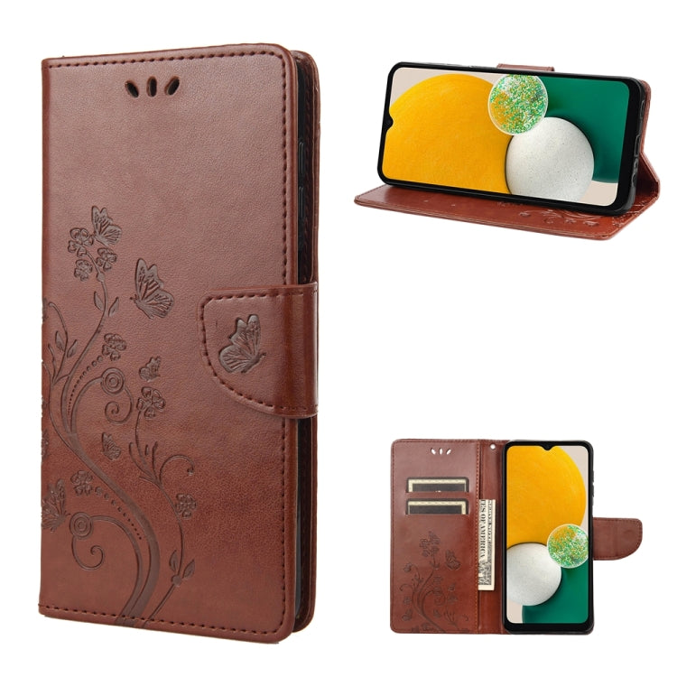 Butterfly Flower Pattern Leather Phone Case, For Samsung Galaxy A54 5G, For Nokia G60, For OPPO A17