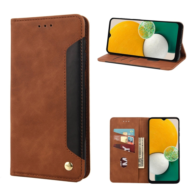 Skin Feel Splicing Leather Phone Case
