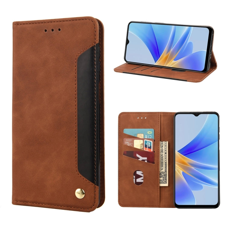 Skin Feel Splicing Leather Phone Case, For Samsung Galaxy A54 5G, For Nokia G60, For OPPO A17