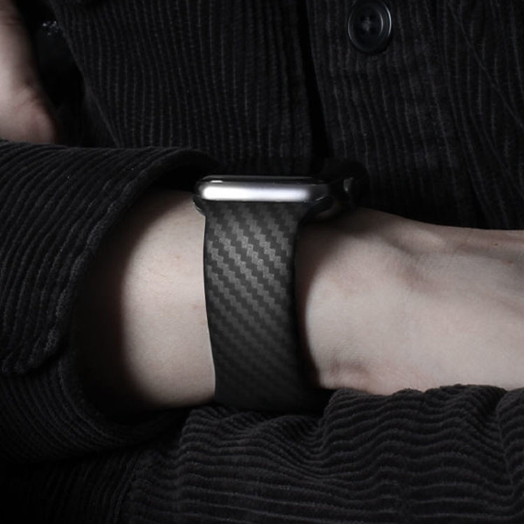 Carbon Fiber Silicone Strap, For Apple Watch Ultra 49mm / Series 8&amp;745mm / SE 2&amp;6&amp;SE&amp;5&amp;4 44mm / 3&amp;2&amp;1 42mm, For Apple Watch Series 8&amp;7 41mm / SE&amp;SE&amp;5&amp;4 40mm / 3&amp;2&amp;1 38mm
