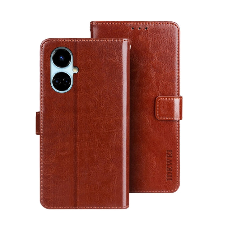 idewei Crazy Horse Texture Leather Phone Case, For Nokia G11 Plus, For Samsung Galaxy A04e 4G, For Tecno Camon 19, For Tecno Pova 3