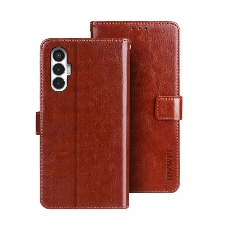 idewei Crazy Horse Texture Leather Phone Case, For Nokia G11 Plus, For Samsung Galaxy A04e 4G, For Tecno Camon 19, For Tecno Pova 3