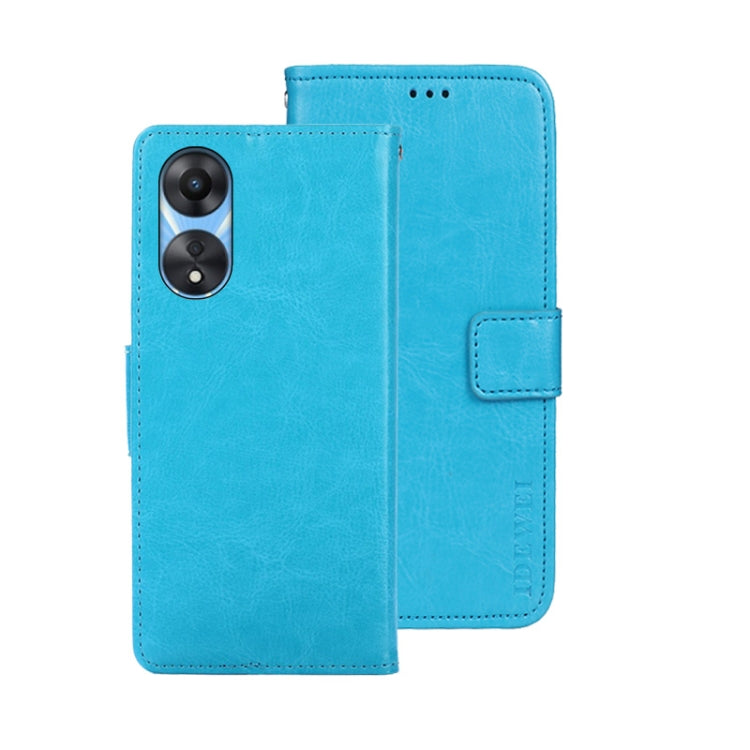 idewei Crazy Horse Texture Leather Phone Case, For OPPO A58 5G, For OPPO A77s, For Oukitel C19 Pro, For Realme 10 5G