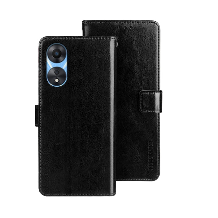 idewei Crazy Horse Texture Leather Phone Case, For OPPO A58 5G, For OPPO A77s, For Oukitel C19 Pro, For Realme 10 5G