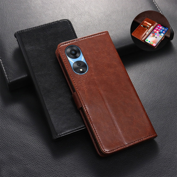 idewei Crazy Horse Texture Leather Phone Case, For OPPO A58 5G, For OPPO A77s, For Oukitel C19 Pro, For Realme 10 5G