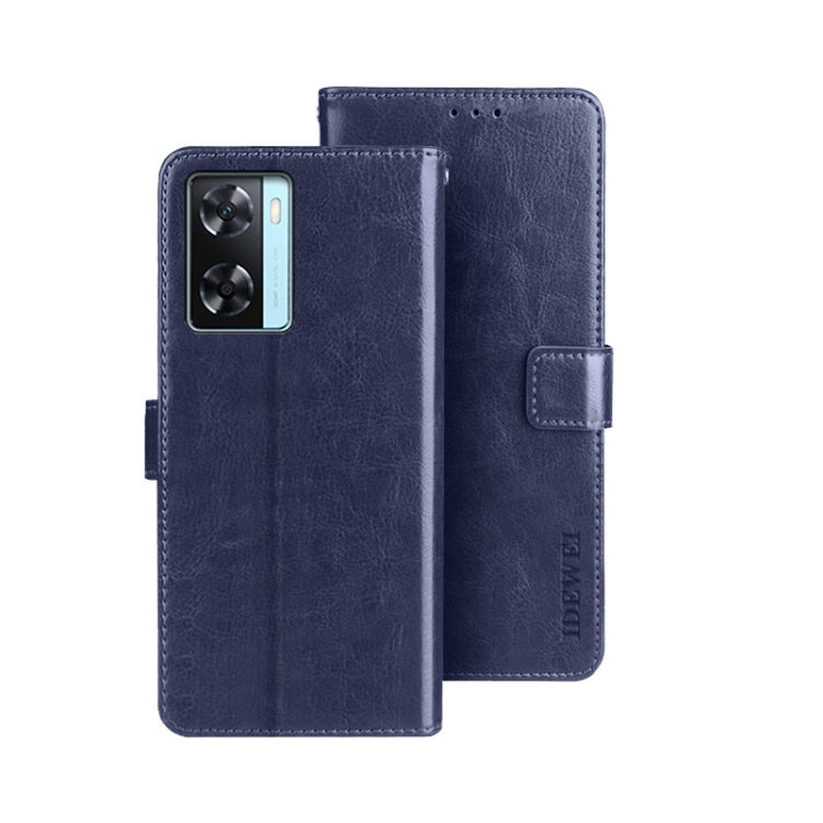 idewei Crazy Horse Texture Leather Phone Case, For OPPO A58 5G, For OPPO A77s, For Oukitel C19 Pro, For Realme 10 5G